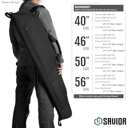 Savior Equipment Scout Deluxe Black 40-Inch Hunting Rifle & Shotgun Case