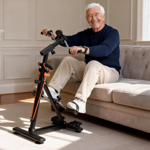 EasyVibe Senior Arm and Leg Pedal Exerciser - Seated Rehab Bike for Physical Therapy & Mobility