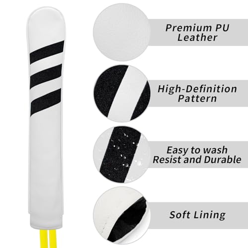 American Three-Slash Design Alignment Stick Cover High-end PU Golf Alignment Stick Cover Protective Box Alignment Sticks, Golf Club Protection Alignment Sticks Hold Dual-Pole Stable Storage.