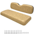 Universal Golf Cart Rear Seat Cushion Kit - Replacement Back & Bottom Tan