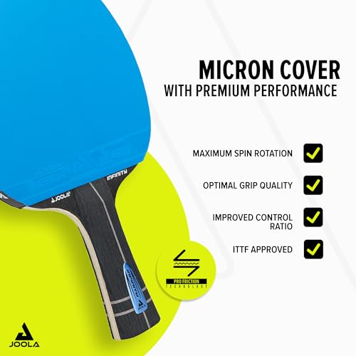 JOOLA Infinity GL Professional Ping Pong Paddle with Cover - ITTF Approved, 7-Layer Wood & Fiberglass Blade, Advanced Control & Speed