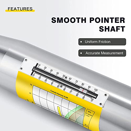 Concrete Rebound Hammer Tester 1450-8702psi Calibration Certificated