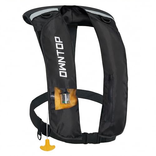 Owntop Black Inflatable Swim Jacket with CO2 Cylinder & Storage Pocket