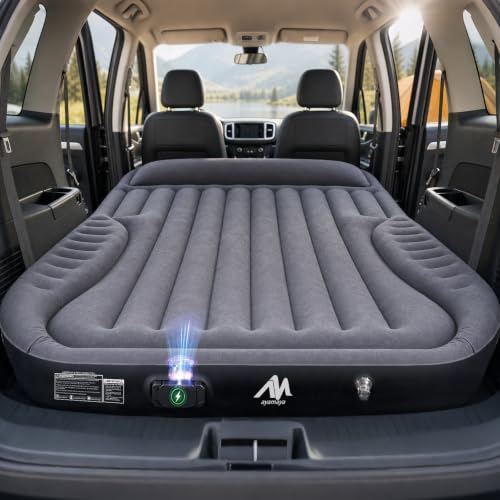 AYAMAYA SUV Air Mattress with Rechargeable Cordless Pump for Car Camping