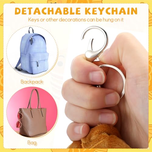 2 Pcs Plush Photocard Holder Keychain with Double Pockets - Cute Collectible Accessory