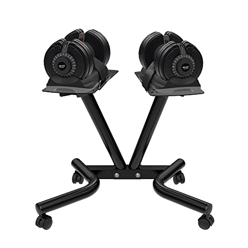 ATIVAFIT Adjustable Dumbbell Stand with Black Finish - Space-Saving Home Gym Rack