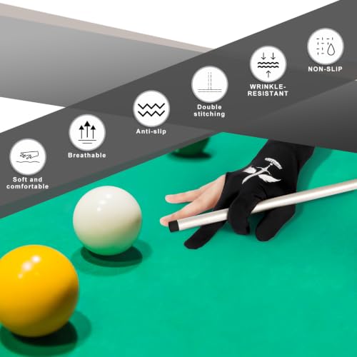 Billiard Gloves 2 Pack Left Hand Pool Gloves for Snooker and Cue Sports