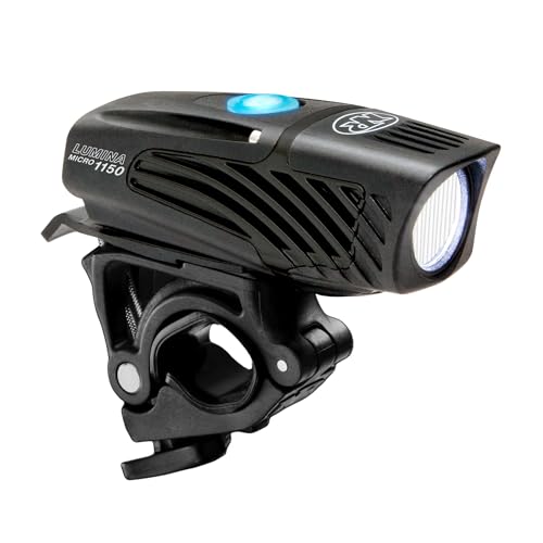 NiteRider Lumina Micro 1150 & Vmax+ 180 Bike Light Set - USB Rechargeable Front & Rear Safety Lights for Cycling