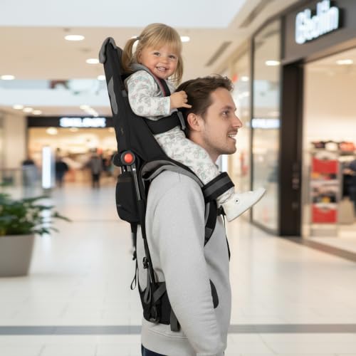 Dark Grey Toddler Hiking Backpack Carrier Sunshade - Lightweight Child Carrier