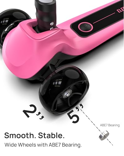 Kids Electric Scooter Blue with Light Up 3-Wheeled Design & Adjustable Height