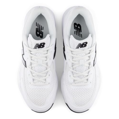 New Balance Mens 696v7 Tennis Shoes White Black 9 X-Wide Breathable Lightweight