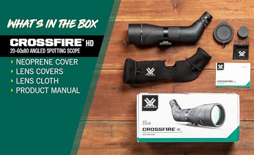 Vortex Crossfire HD Spotting Scope 20-60x80 Angled - High-Resolution, Waterproof