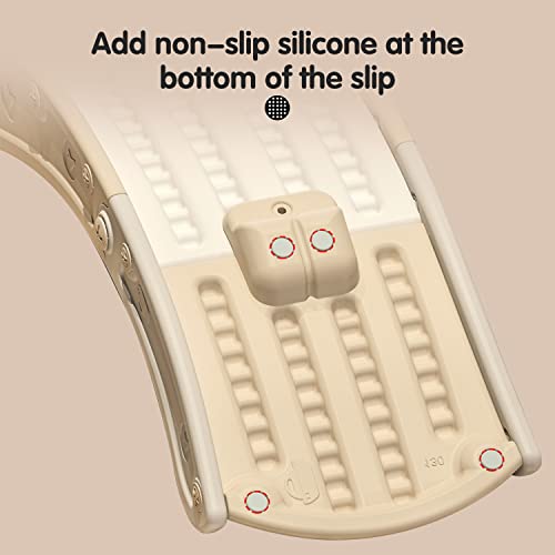 White Kids' Couch Slide with Adjustable Armrest, Non-Slip, Space-Saving - Monleelnom
