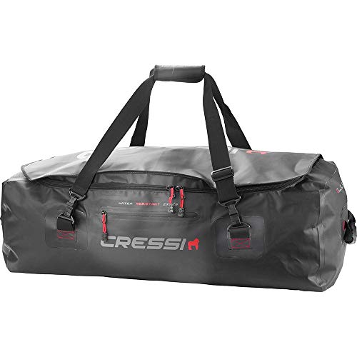 Large Waterproof Scuba Diving Equipment Bag - 135L Capacity, Black