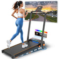 Trisomy Ebony Walking Pad Treadmill with 15% Incline & LED Display, 4-in-1 Foldable Home Workout