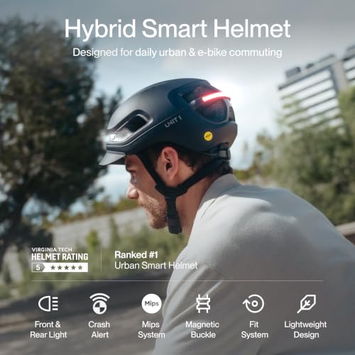 Smart E-Bike Helmet with Turn Signals & Brake Light - Large Blackbird Variation