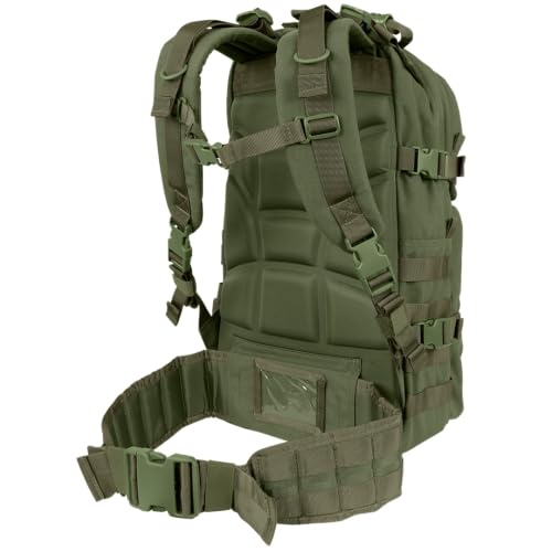 Condor Outdoor Medium Black Backpack with Compression Straps & Padded Handle