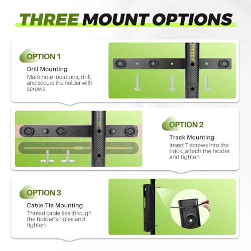 Hikeen 1 Pack Adjustable Wall-Mount Fishing Rod Holder for Boat Kayak Garage