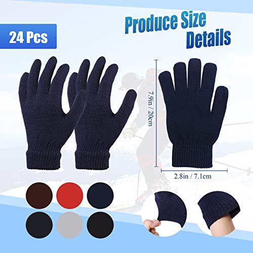 Hillban Classic Colors Beanie Hat Gloves Socks Bulk Warm Winter Set for Homeless - 72 Pieces