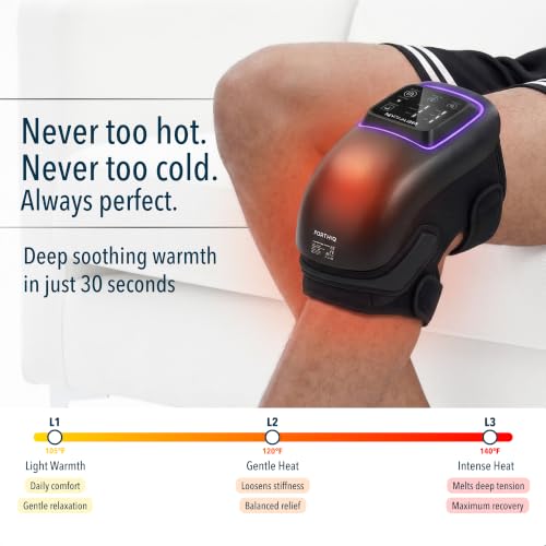 FORTHiQ Knee Massager Pro+ 1-Pack for Pain Relief with Heat & Red Light Therapy