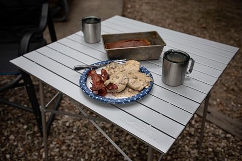 ALPS Mountaineering Silver Aluminum Roll-Top Camp Table - Fast Setup, Compact Storage