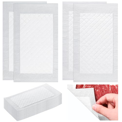 200 Pcs Meat Absorbent Pads 4x7 Inch Food Grade Fish Poultry Soaker Pads