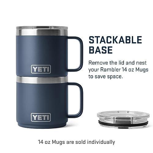 YETI Rambler 14 oz Navy Stackable Vacuum Insulated Mug with MagSlider Lid