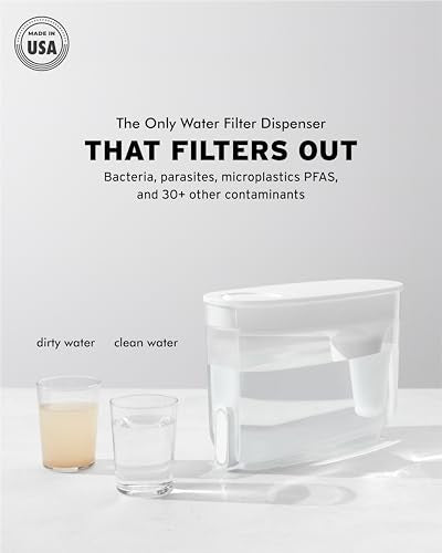 LifeStraw Home BPA-Free Water Filter Dispenser Stormy Blue 18-Cup