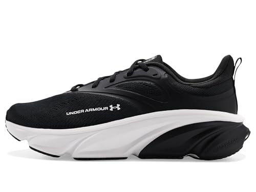 Under Armour Men's Charged Plus Rogue 6 Wide Running Shoes - Black/White, 15 Wide