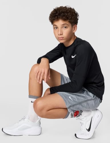 Nike Kids Winflo 12 Running Shoes - Big Kid 5.5 White/Black/Pure Platinum
