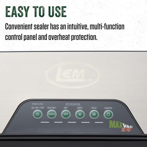 LEM MaxVac 100 Compact Vacuum Sealer for Food Preservation