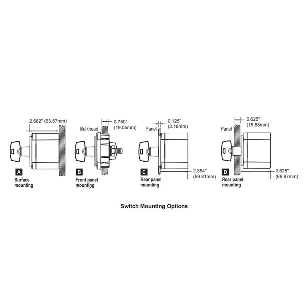 Blue Sea Systems On/Off Battery Isolator Switch - Locking Key, Red, 6005 M-Series