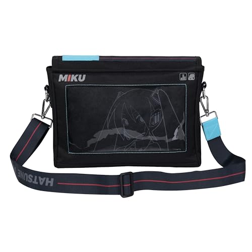 Hatsune Miku Crossbody Messenger Bag - Black 5 - Collaboration Series