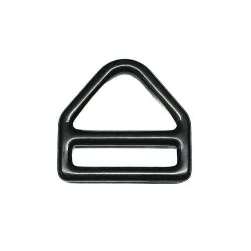 Heavy-Duty Steel Triangle D-Ring – Multipurpose Equipment Connector Ring, Black Finish (Black)