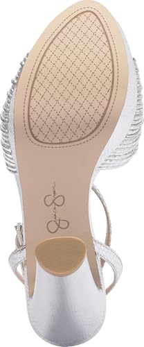 Jessica Simpson Women's Immie Silver Ankle Strap Platform Sandal - Size 8