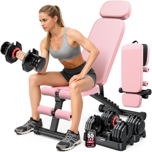 Adjustable Workout Bench with 10 Backrest Angles & Heavy Duty Frame
