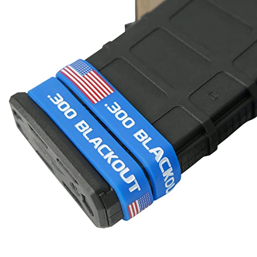 6 Pack Magazine Marker Bands for 300 Blackout - Silicone Identification Bands