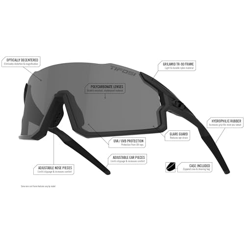 Tifosi Stash Shield Cycling & Baseball Sunglasses - Clarion Purple/Red/Clear