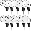 Golf Club Headcovers Set of 10 with Embroidered Numbers and Soft Lining