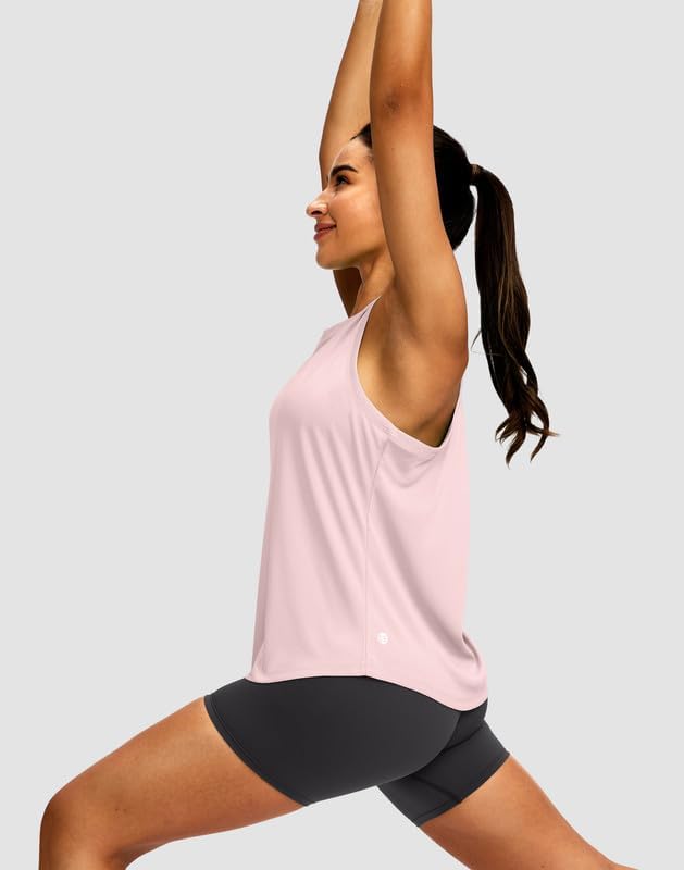 Skiennix Women's Athletic Tank Tops - Sleeveless Racerback Yoga & Gym Shirts | Loose Fit, Comfortable Design