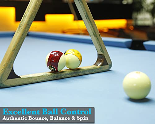 Marble Dark Billiard Ball Set – 16 Tournament-Grade Resin Pool Balls, 2-1/4" Regulation Size & Weight