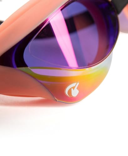Arena Unisex Cobra Core Swipe Anti-Fog Racing Swim Goggles - Violet/Coral Mirror