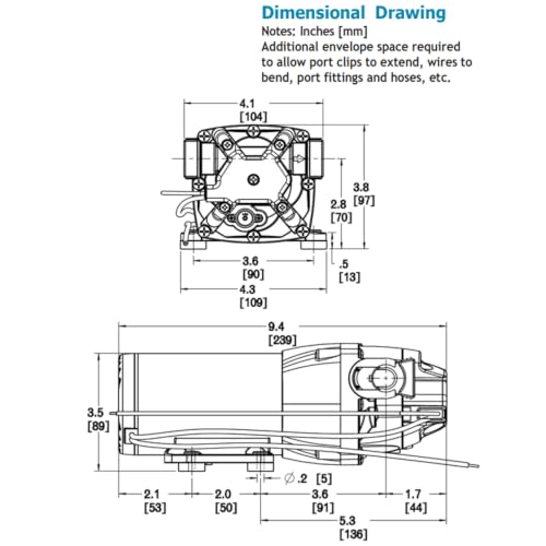 Jabsco ParMax HD4 Marine Freshwater Pump Diaphragm 12V 4 GPM 60 PSI