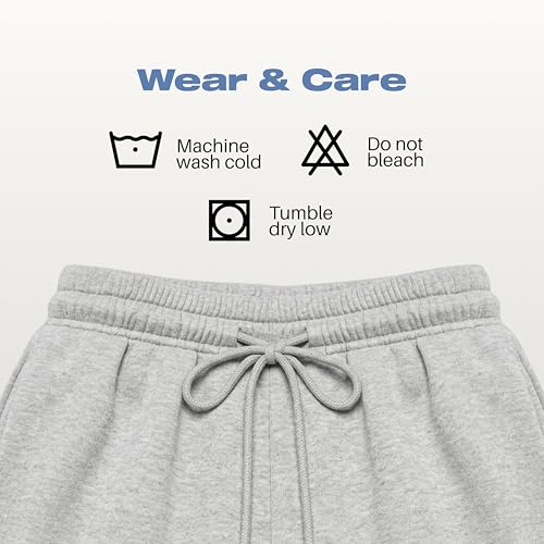 Common Stitch 3-Pack Wide Leg Fleece Sweatpants for Women - Medium, Black & Grey
