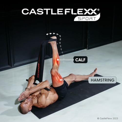 CastleFlexx Full Body Stretching Device 5ft Black/Red – Mobility & Injury Recovery Tool