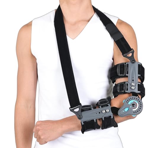 Komzer Hinged Elbow Brace - Post-Op ROM Immobilizer with Sling, Right