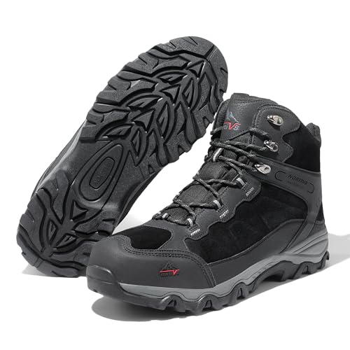 NORTIV 8 Men's Waterproof Lightweight Hiking Boots - 12 Black