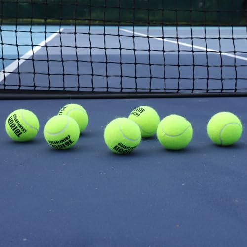 Teloon Championship Tennis Balls - Extra & Regular Duty, 36 Balls in 12 Cans - Pressure Sealed Professional Training Tennis Balls