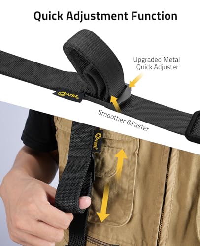 CVLIFE Two Point Rifle Sling with Quick Adjustment & Removable Widened Pad - Black