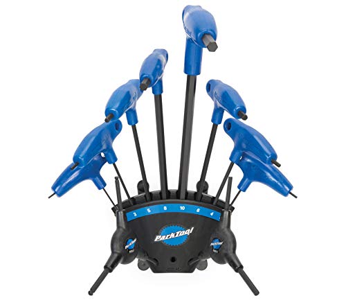 Park Tool PH-1.2 P-Handled Hex Wrench Set with Holder, 8 Sizes, Blue - Single